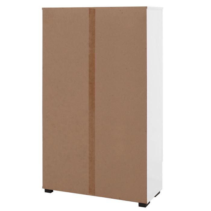 Schrank HWC-N87, Wohnzimmerschrank, 3D-Flecht-Design 2 Tren 3 Staufcher 2 Schubladen Soft-Close, 138x80x36cm ~ wei