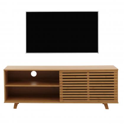 Bambus TV-Rack HWC-N80, Fernsehtisch Lowboard Kommode, Staufcher FSC-zertifiziert 50x140x40cm