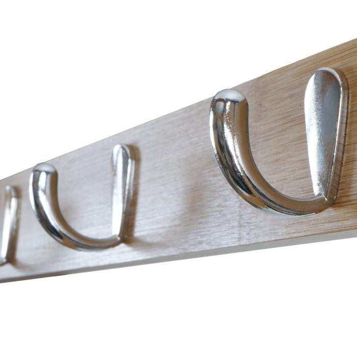 Bambus Standgarderobe HWC-N82, Garderobenstnder Schuhregal Sitzbank Schuhbank, Kleiderhaken FSC 170x70x31cm
