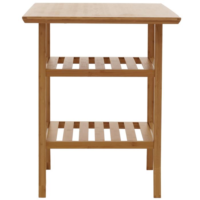 Bambus Tisch HWC-N84, Balkontisch Beistelltisch Esszimmertisch Mehrzwecktisch, FSC-zertifiziert 100x60cm