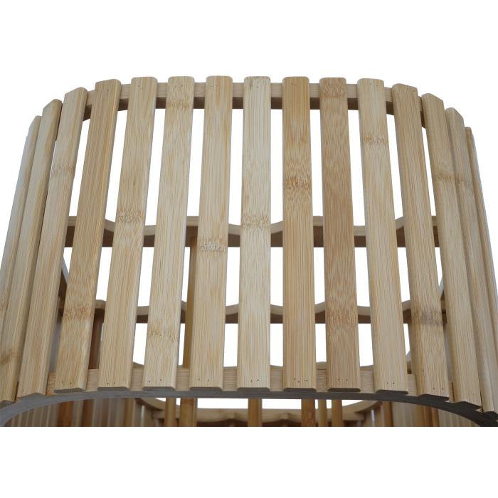 Bambus Weinregal HWC-N85, Weinstnder Flaschenregal fr 14 Flaschen, FSC-zertifiziert 85x46x25cm