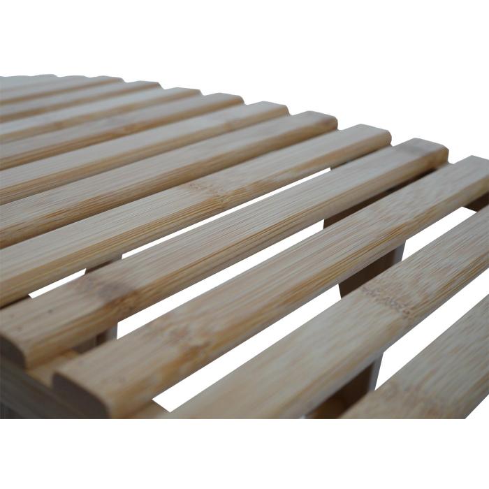 Bambus Weinregal HWC-N85, Weinstnder Flaschenregal fr 14 Flaschen, FSC-zertifiziert 85x46x25cm