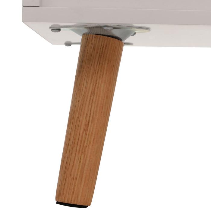 Nachttisch HWC-N89, Kommode Beistelltisch Nachtschrank, Schublade Fischgrtenmuster Melamin Holz, 55x48x40cm ~ wei