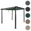 Aluminium Pergola HWC-N93, Gartenpavillon Pavillon Garten, stabiles 8cm-Gestell Schiebedach UV50+ 3x3m ~ grn