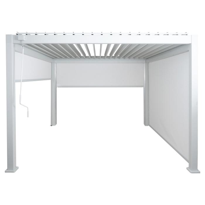 Seitenwand fr Pergola HWC-N94 3x3m, Pavillon Rollo Ersatzseitenwand, Stoff/Textil 206x272cm ~ wei