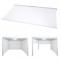 Seitenwand fr Pergola HWC-N94 3x3m, Pavillon Rollo Ersatzseitenwand, Stoff/Textil 206x272cm ~ wei