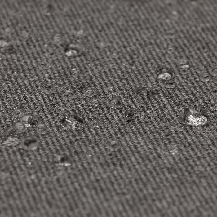Gartengarnitur HWC-N41, Tisch+4xStuhl, wetterfest Alu 140x80cm, Seilgeflecht Rope ~ anthrazit, Kissen dunkelgrau