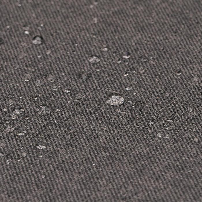 Gartengarnitur HWC-N41, Tisch+6xStuhl, wetterfest Alu 180x80cm, Seilgeflecht Rope ~ anthrazit, Kissen dunkelgrau