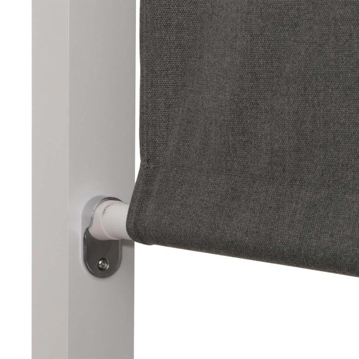 Aluminium Lounge-Gartenliege HWC-M63b, XL Sonnenliege Bali-Liege Daybed, 10cm-Polster ~ wei Polster grau