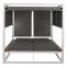 Aluminium Lounge-Gartenliege HWC-M63b, XL Sonnenliege Bali-Liege Daybed, 10cm-Polster ~ wei Polster grau