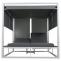 Aluminium Lounge-Gartenliege HWC-M63b, XL Sonnenliege Bali-Liege Daybed, 10cm-Polster ~ wei Polster grau