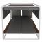 Aluminium Lounge-Gartenliege HWC-M63b, XL Sonnenliege Bali-Liege Daybed, 10cm-Polster ~ wei Polster grau