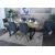6er-Set Esszimmerstuhl HWC-N99, Kchenstuhl, drehbar Auto-Return, Stoff/Textil Chenille (340g/m) ko-Tex ~ dunkelgrau