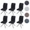 6er-Set Esszimmerstuhl HWC-N99, Kchenstuhl, drehbar Auto-Return, Stoff/Textil Chenille (340g/m) ko-Tex ~ dunkelgrau