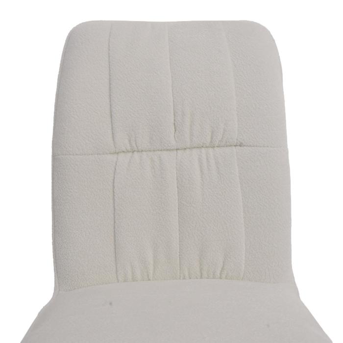 6er-Set Esszimmerstuhl HWC-N99, Kchenstuhl, drehbar Auto-Return, Stoff/Textil Chenille (340g/m) ko-Tex ~ creme