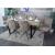6er-Set Esszimmerstuhl HWC-N99, Kchenstuhl, drehbar Auto-Return, Stoff/Textil Chenille (340g/m) ko-Tex ~ hellbraun