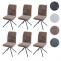 6er-Set Esszimmerstuhl HWC-N99, Kchenstuhl, drehbar Auto-Return, Stoff/Textil Chenille (340g/m) ko-Tex ~ hellbraun