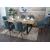 6er-Set Esszimmerstuhl HWC-N99, drehbar Armlehne Auto-Return, Stoff/Textil Chenille (340g/m) ko-Tex ~ blau-grn
