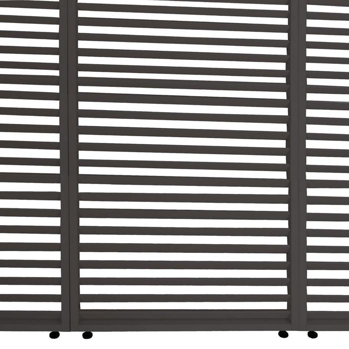 3er-Set Aluminium Paneele für Pergola HWC-L46, Terrassenüberdachung, Lamellenpaneel Modul, 204x271cm ~ anthrazit