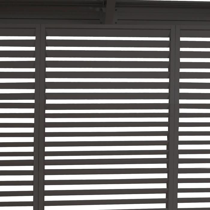 3er-Set Aluminium Paneele für Pergola HWC-L46, Terrassenüberdachung, Lamellenpaneel Modul, 204x271cm ~ anthrazit