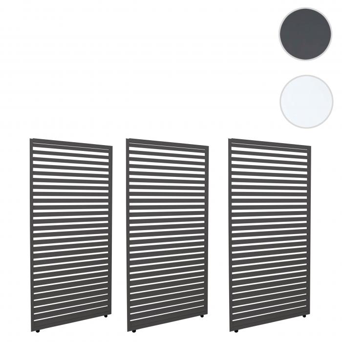 3er-Set Aluminium Paneele für Pergola HWC-L46, Terrassenüberdachung, Lamellenpaneel Modul, 204x271cm ~ anthrazit