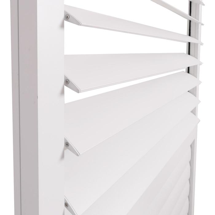 3er-Set Aluminium Schiebetür für Pergola HWC-L46, Terrassenüberdachung, Lamellenpaneel Modul, 206x272cm ~ weiß