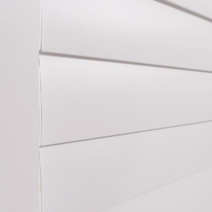 3er-Set Aluminium Schiebetür für Pergola HWC-L46, Terrassenüberdachung, Lamellenpaneel Modul, 206x272cm ~ weiß
