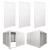 3er-Set Aluminium Paneele fr Pergola HWC-L46, Terrassenberdachung, Lamellenpaneel Modul, 204x271cm ~ wei