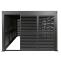Alu Pergola HWC-L46, Pavillon Terrassenberdachung, 7x Lamellenpaneel 7x Schiebetren, 11cm-Gestell, 3x4m ~ anthrazit