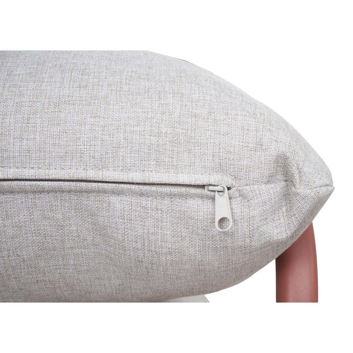 Aluminium-Gartenbank HWC-O11, Outdoor 3-Sitzer Sitzbank Sofa, Olefin Stoff (205 g/m) 184cm ~ terrakotta Polster beige