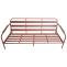 Aluminium-Gartenbank HWC-O11, Outdoor 3-Sitzer Sitzbank Sofa, Olefin Stoff (205 g/m) 184cm ~ terrakotta Polster beige