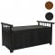 Aufbewahrungstruhe HWC-O13, Gartentruhe Auflagenbox Truhe, Tanne Holz FSC 53x108x60cm ~ anthrazit