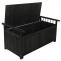 Aufbewahrungstruhe HWC-O13, Gartentruhe Auflagenbox Truhe, Tanne Holz FSC 53x108x60cm ~ anthrazit