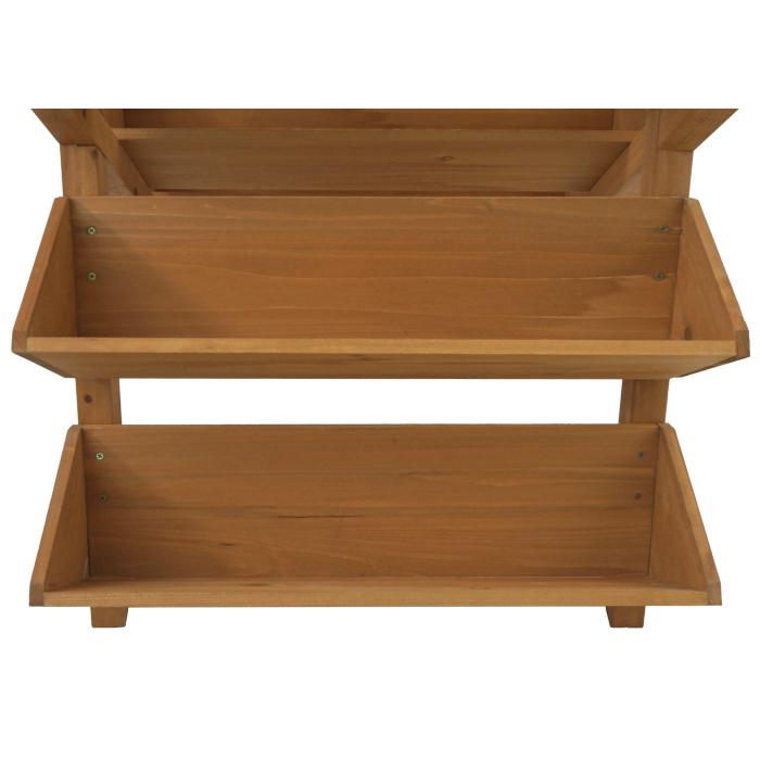 Pflanztreppe HWC-O15, Blumenregal Krutertreppe Pflanzkbel Hochbeet, 5 Ksten 56x56x70 Outdoor Holz FSC ~ natur