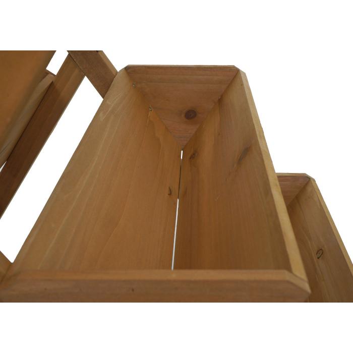 Pflanztreppe HWC-O15, Blumenregal Krutertreppe Pflanzkbel Hochbeet, 5 Ksten 56x56x70 Outdoor Holz FSC ~ natur