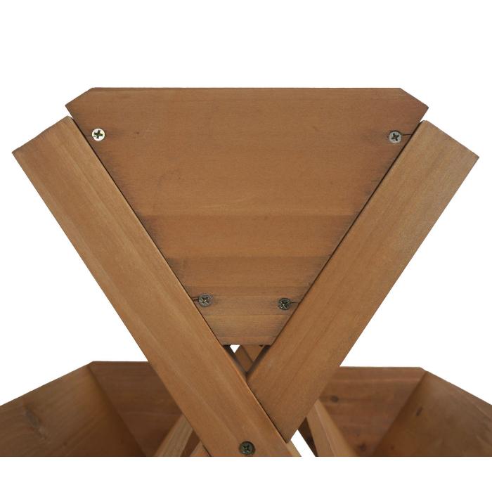 Pflanztreppe HWC-O15, Blumenregal Krutertreppe Pflanzkbel Hochbeet, 5 Ksten 56x56x70 Outdoor Holz FSC ~ natur