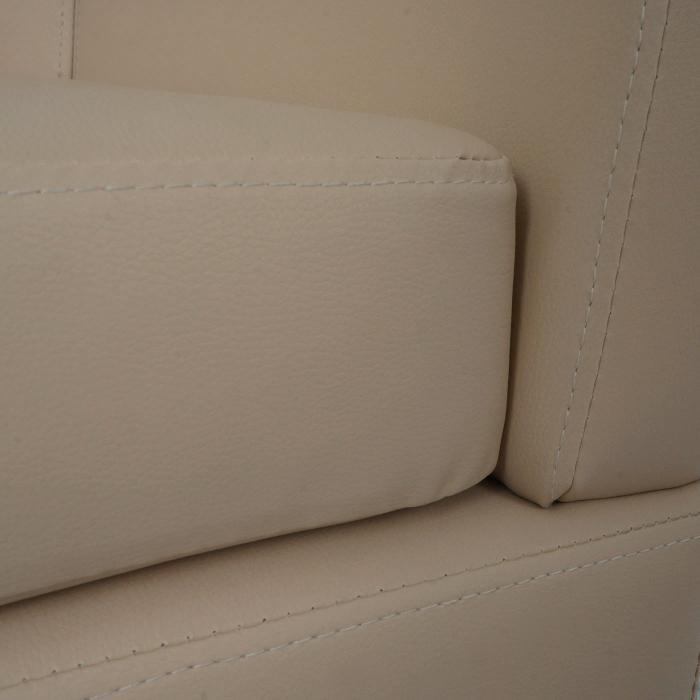 Lounge-Sessel HWC-O17, Sessel Clubsessel Cocktailsessel, FSC-zertifiziert Kunstleder ~ creme