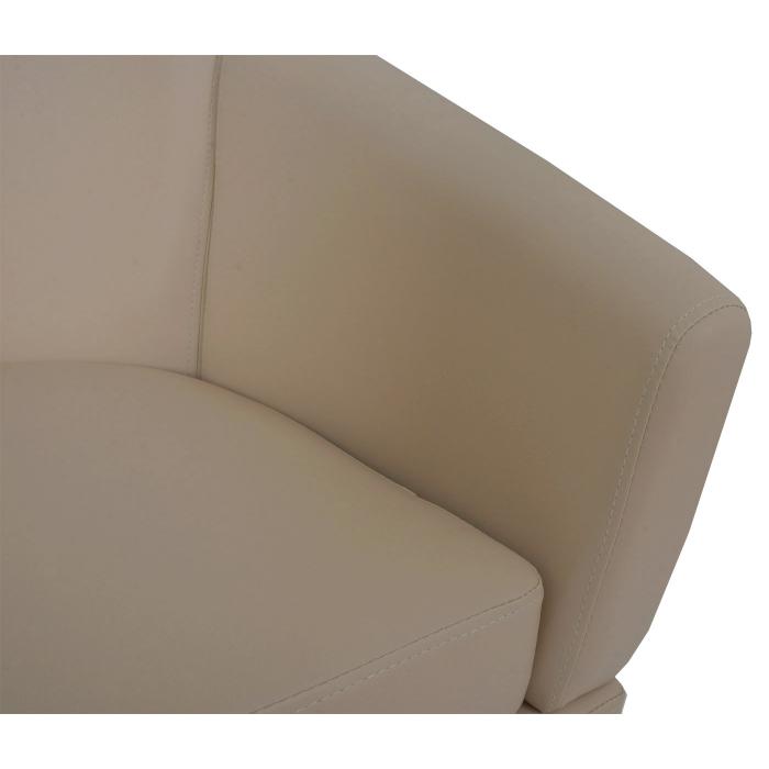 Lounge-Sessel HWC-O17, Sessel Clubsessel Cocktailsessel, FSC-zertifiziert Kunstleder ~ creme
