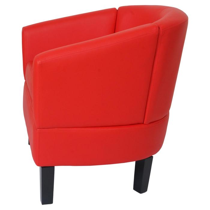 Lounge-Sessel HWC-O17, Sessel Clubsessel Cocktailsessel, FSC-zertifiziert Kunstleder ~ rot