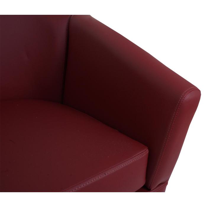 Lounge-Sessel HWC-O17, Sessel Clubsessel Cocktailsessel, FSC-zertifiziert Kunstleder ~ bordeaux