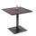 Bistrotisch HWC-H10, Bartisch Thekentisch, Industrial Gastro Metall Ulme Massivholz MVG 70x70cm ~ dunkelbraun