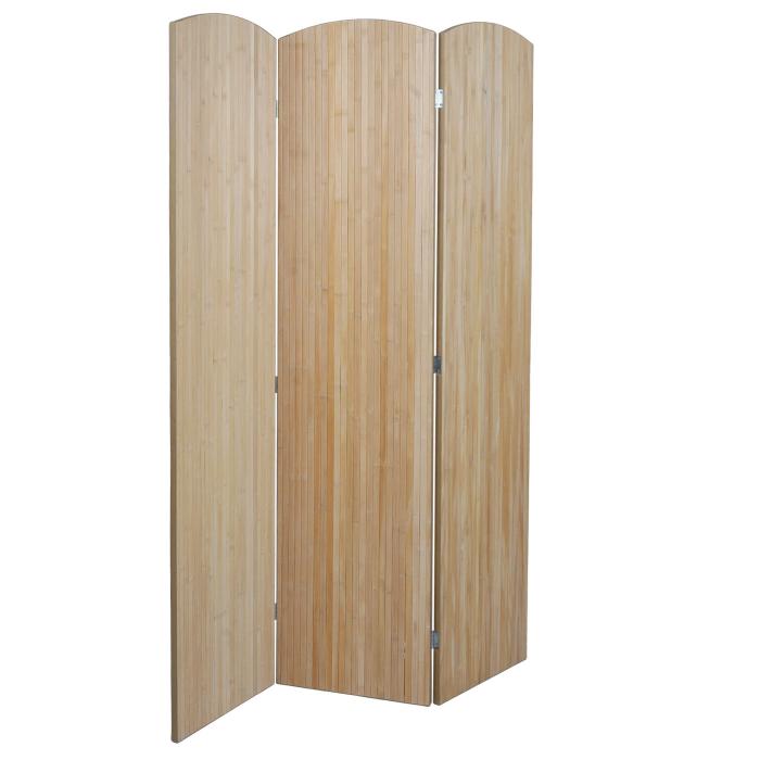 Bambus Paravent HWC-O30, Raumteiler Trennwand Sichtschutz, zusammenklappbar 3 Paneele 170x120cm
