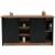 Sideboard HWC-K75, Highboard Regal Schrank Schiebetre 7 Fcher Holz-Optik Industrial Metall 84x150x40cm ~ braun-schwarz