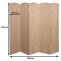 Bemaungsbild fr Produkt Bambus Paravent HWC-O30, Raumteiler Trennwand Sichtschutz, zusammenklappbar 5 Paneele 170x204cm