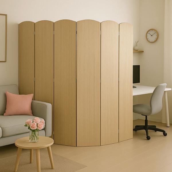 Stimmungsbild für Produkt Bambus Paravent HWC-O30, Raumteiler Trennwand Sichtschutz, zusammenklappbar 6 Paneele 170x245cm Stimmungsbild für Produkt Bambus Paravent HWC-O30, Raumteiler Trennwand Sichtschutz, zusammenklappbar 6 Paneele 170x245cm