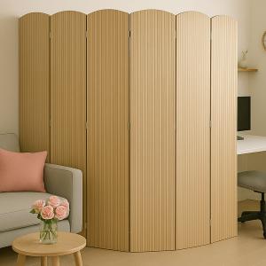 Bambus Paravent HWC-O30, Raumteiler Trennwand Sichtschutz, zusammenklappbar 6 Paneele 170x245cm