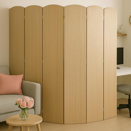 Bambus Paravent HWC-O30, Raumteiler Trennwand Sichtschutz, zusammenklappbar 6 Paneele 170x245cm