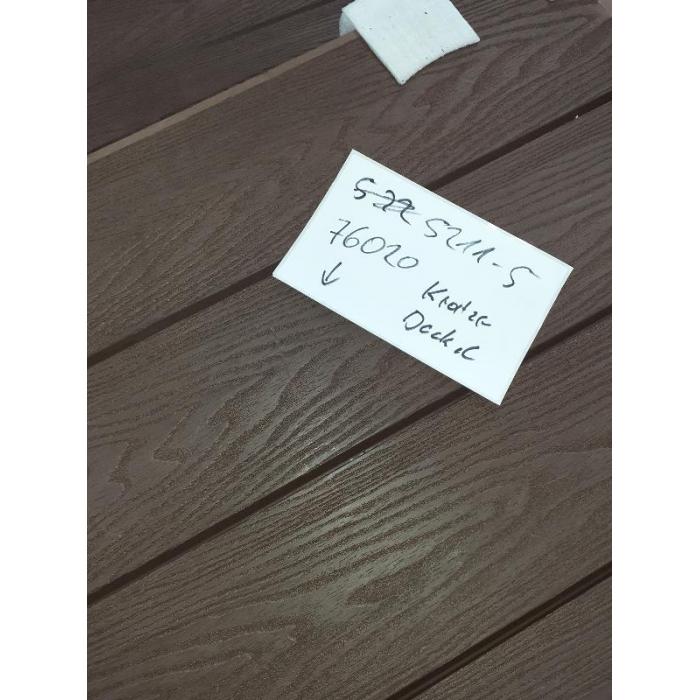 Defekte Ware (Holz gebrochen/Kratzer SK4) | 1er WPC-Mlltonnenverkleidung Erweiterung HWC-J28, Metall Holzoptik ~ braun
