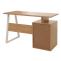 Schreibtisch HWC-O32, Brotisch Computertisch Arbeitstisch, Schublade, Melamin Holz, 77x118x58cm ~ ulme natur