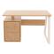 Schreibtisch HWC-O32, Brotisch Computertisch Arbeitstisch, Schublade, Melamin Holz, 77x118x58cm ~ ulme natur